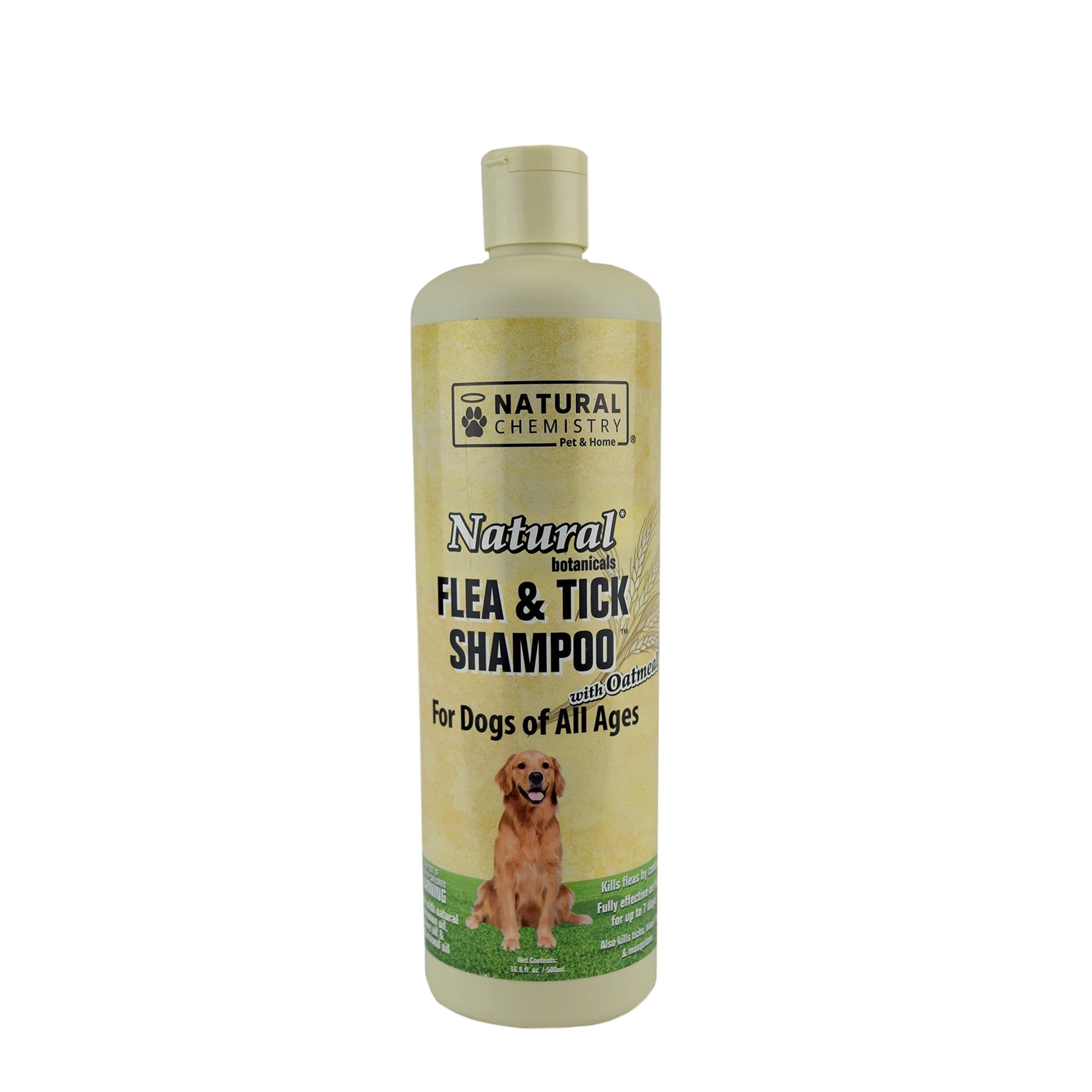 Natural Flea & Tick Shampoo for Dogs with Oatmeal Miracle Care Pet
