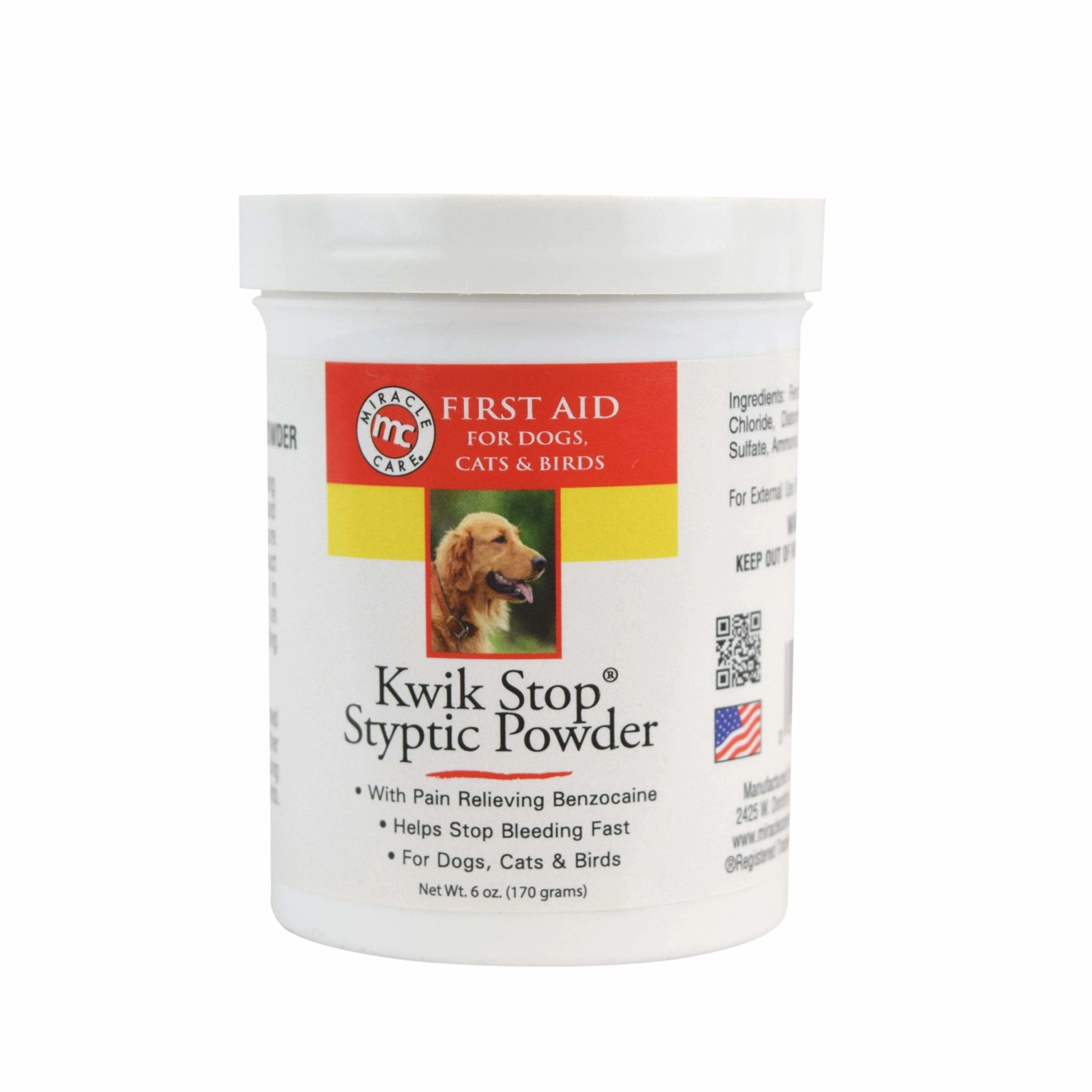 Stops Bleeding - Kwik Stop Styptic Powder 1/2 Oz - Lion Country Supply